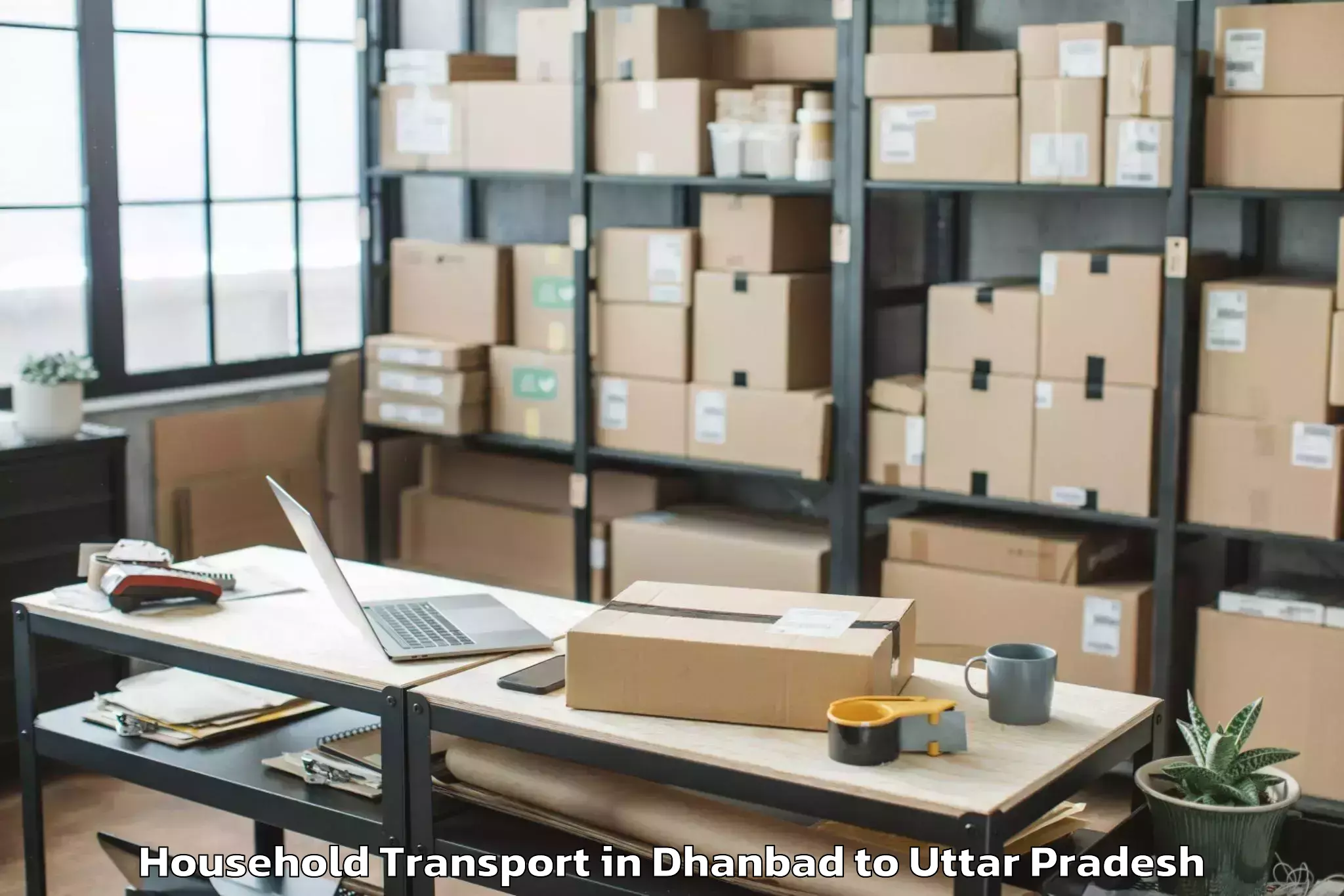 Book Dhanbad to Nizamabad Azamgarh Household Transport Online